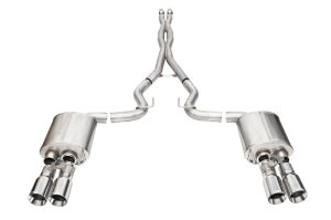 Ford Mustang Performance Exhaust - Dual Rear Exit - CORSA Performance - Xtreme Cat-Back with Twin 4.0in. Polished Straight Cut Tips - `24-`27 Ford Mustang Performance Exhaust - Dual Rear Exit - CORSA Performance - Xtreme Cat-Back with Twin 4.0in. Polished Straight Cut Tips - `24-`27